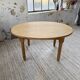Oval farmhouse table oak 1960