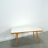 Coffee table vintage with white grey formica top