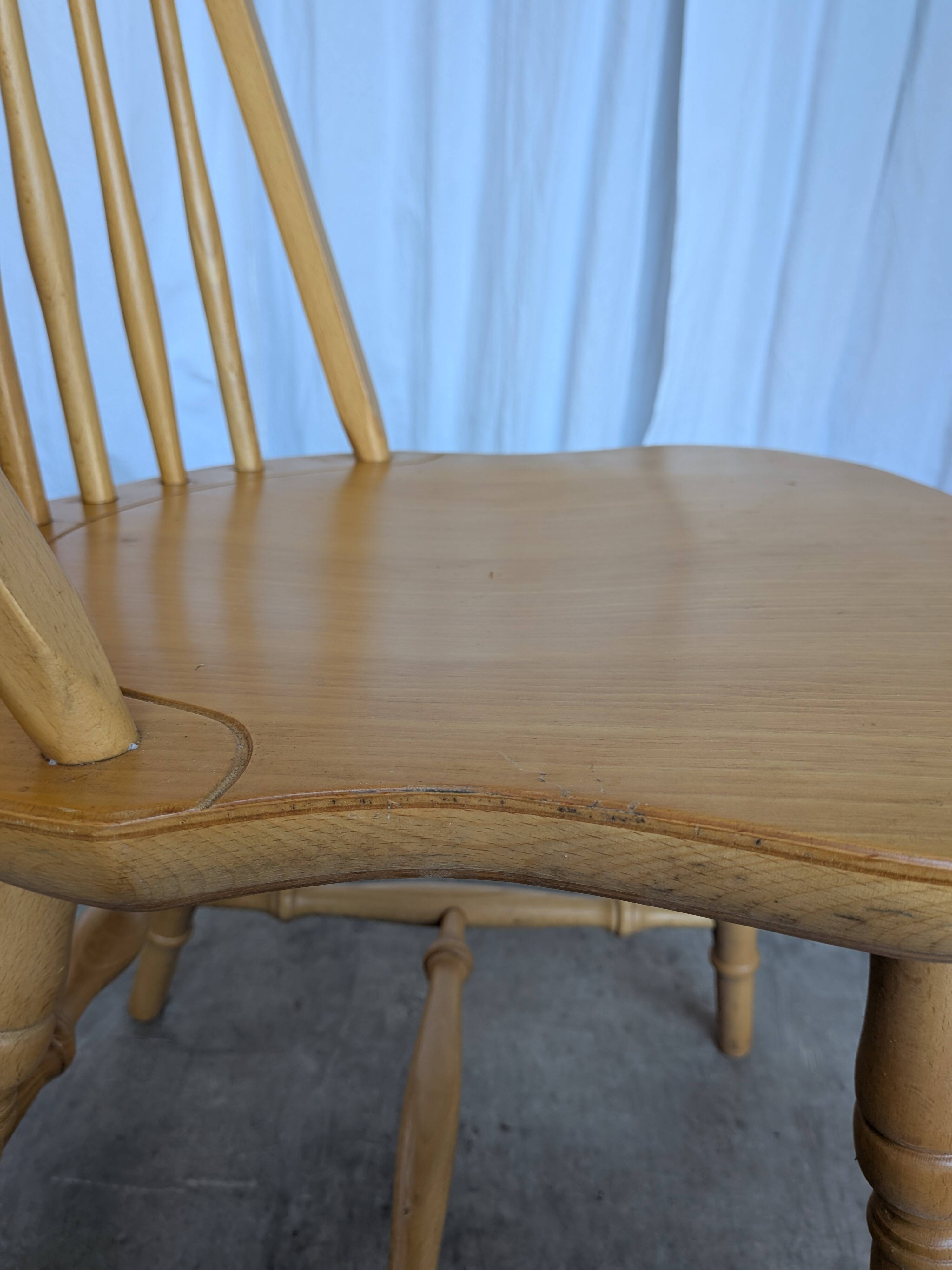 Vintage Windsor Style Dining Chair: Rustic Farmhouse Kitchen