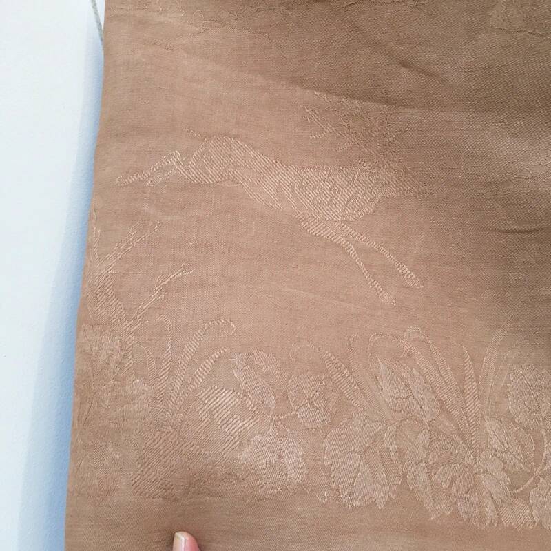 Damask Tablecloth Old Hunting Embroidered S V 150x230 cm