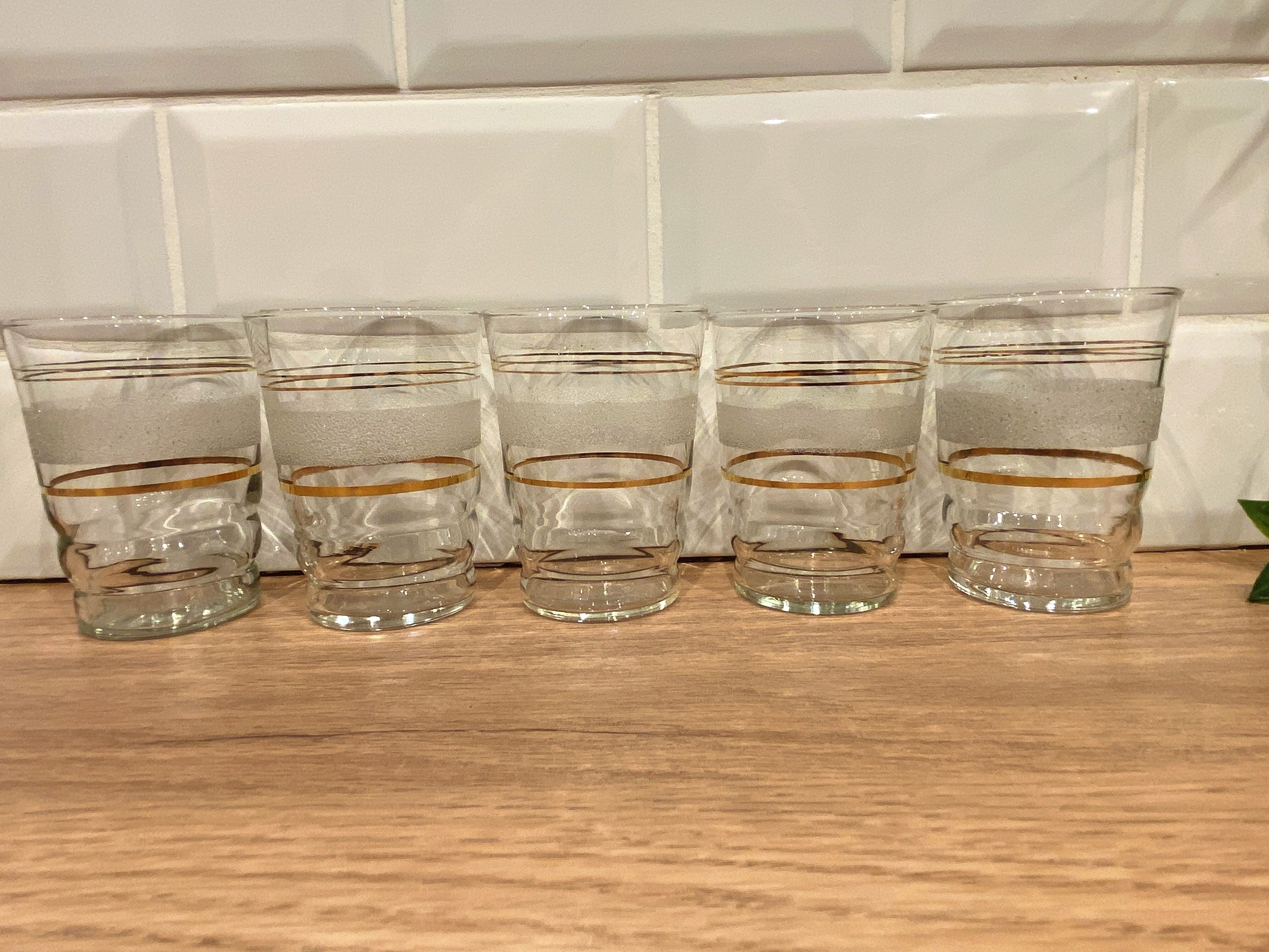 Set of 5 granite cup water glasses