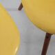 Set of 4 DSW chairs by Charles Eames - yellow fibreglass edition by Herman.