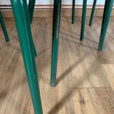 Set of 5 green chairs
