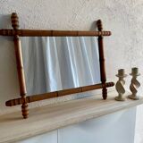 Miroir années 30 style bambou en bois