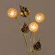 Brass floor lamp in the style of Tommaso Barbi with floral ornaments