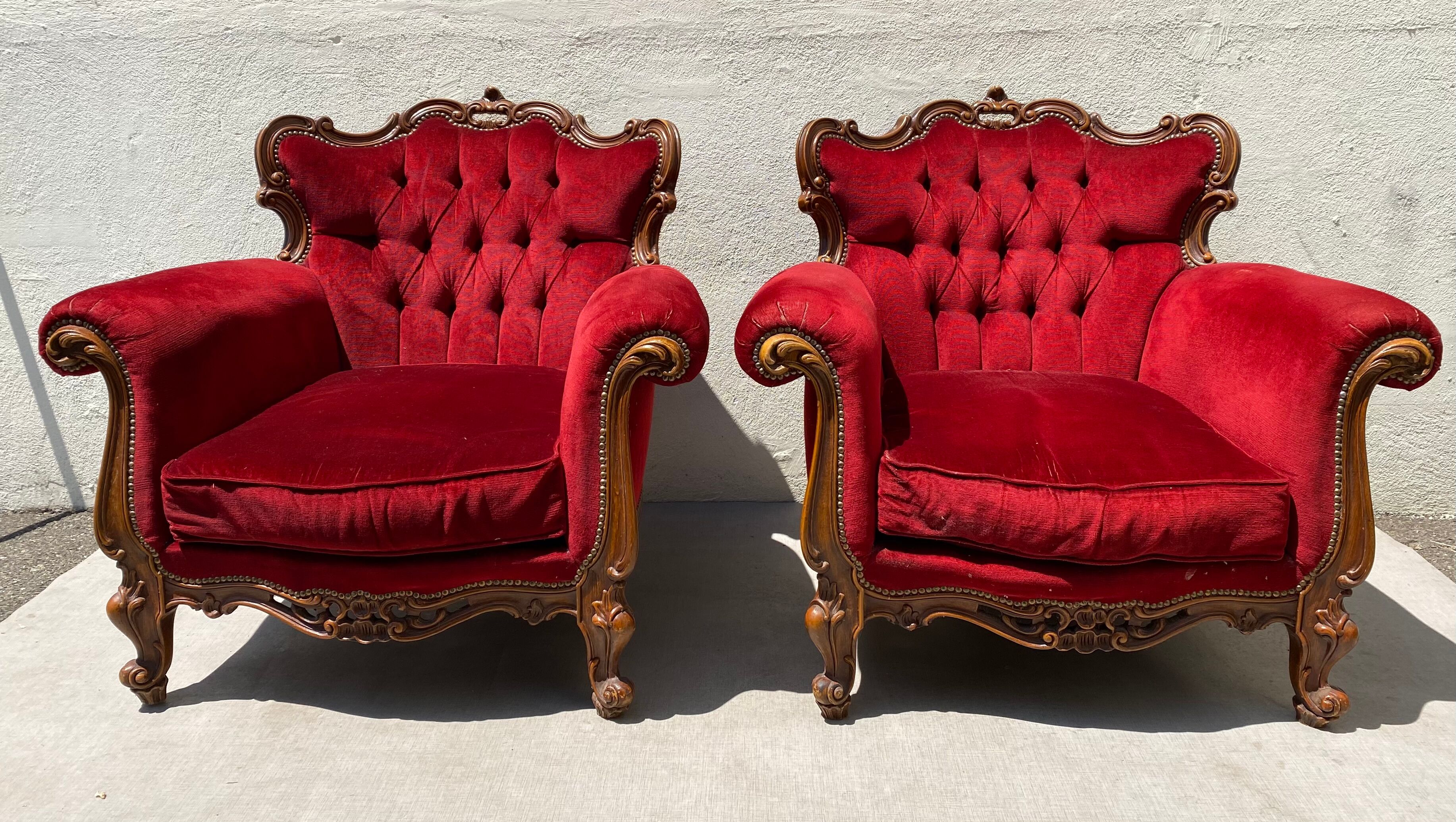 Rococo Baroque armchairs