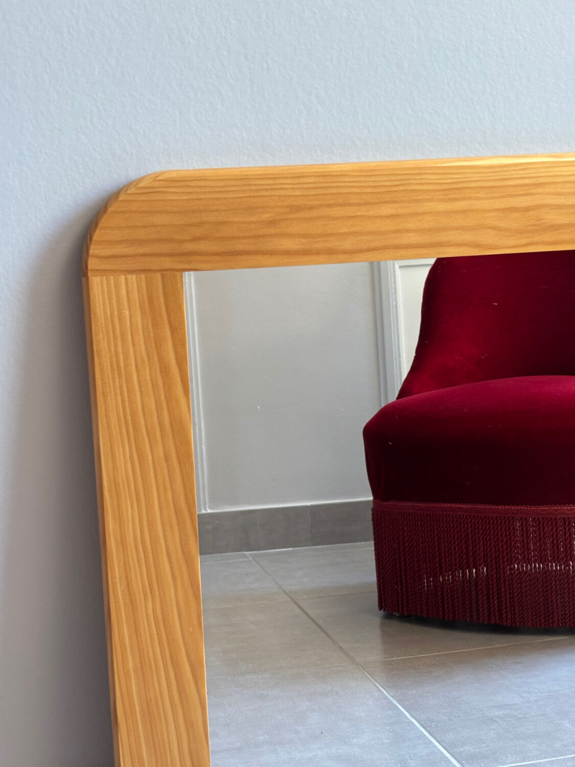 Pine mirror from the 1970s