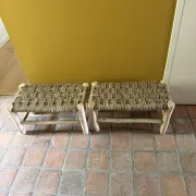 Petit banc marocain en bois 