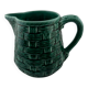 Vintage Pitcher Digoin & Sarreguemines France – Glazed Green Ceramic