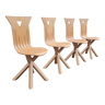 Set of four sculturale chairs