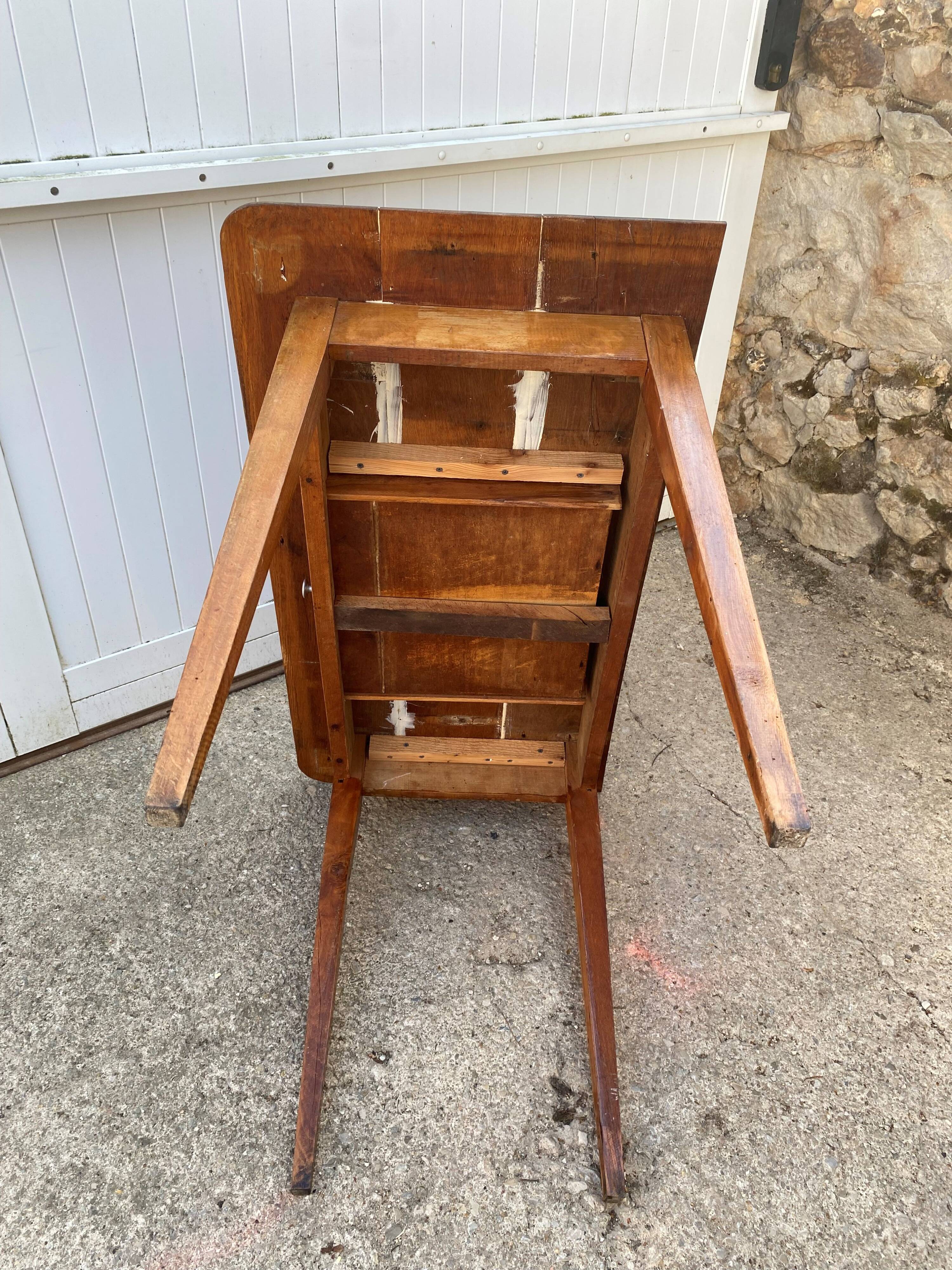 Desk with 1 drawer, oak top, 105x56cm