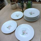 Vintage plates, porcelain, roses