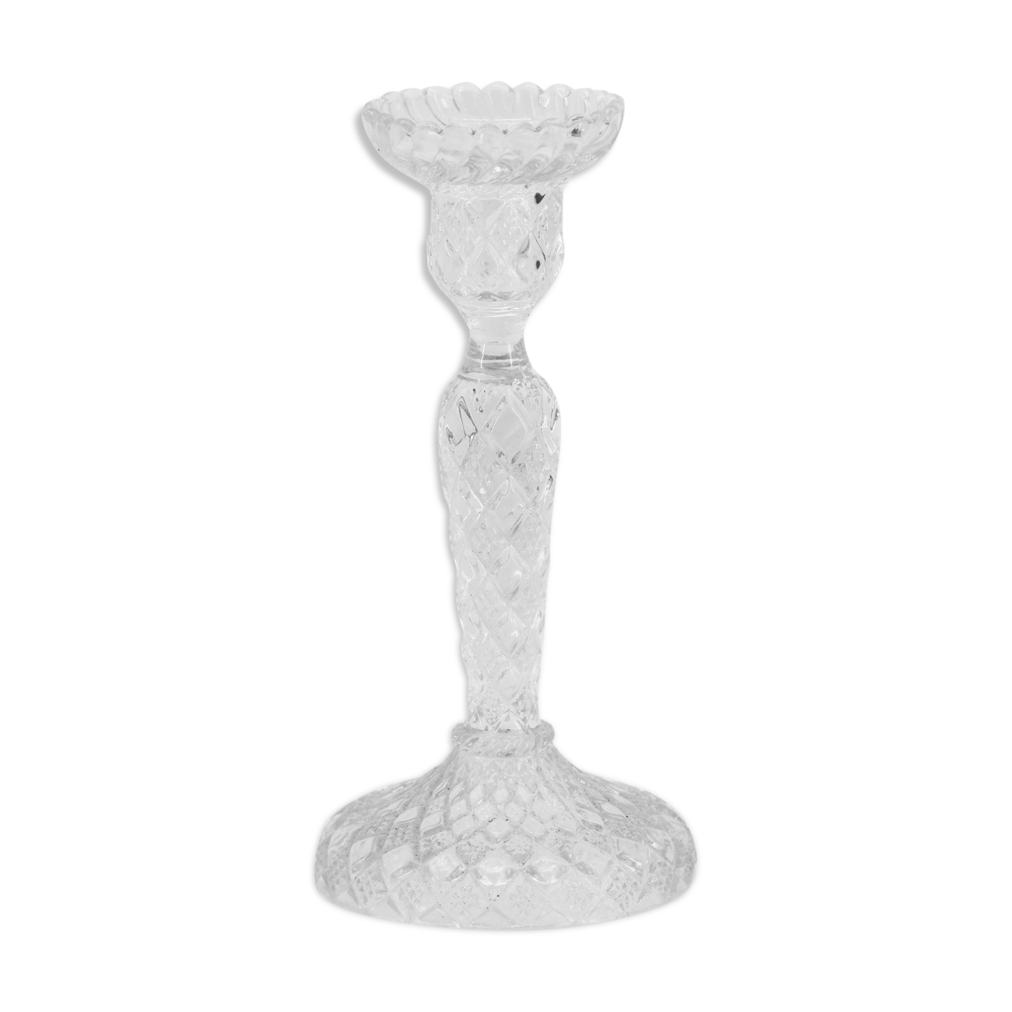 old glass candle holder