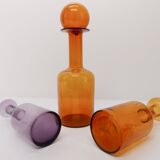 Set of 3 Scandinavian bottle vases Otto Brauer 1960