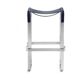 Wanderlust pair of backless stools, navy blue and metal.