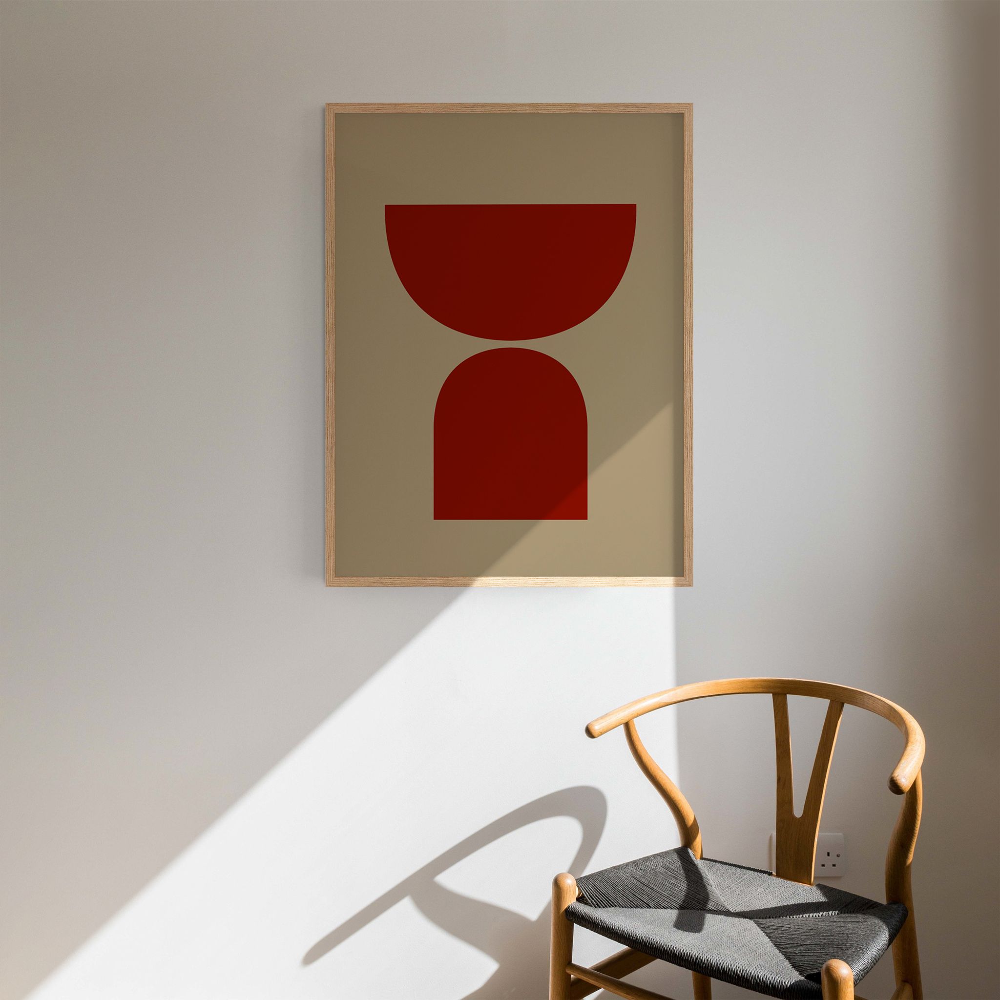 Impression d’art giclée abstraite encadrée 50x70cm