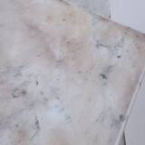 Bistro pedestal table in marble and cast iron lion paws