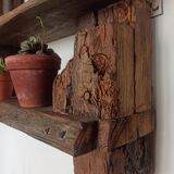 Solid wood wall shelf