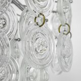 Small sparkling pendant light, chrome and crystal glass by Kinkeldey, Germany, 1970.