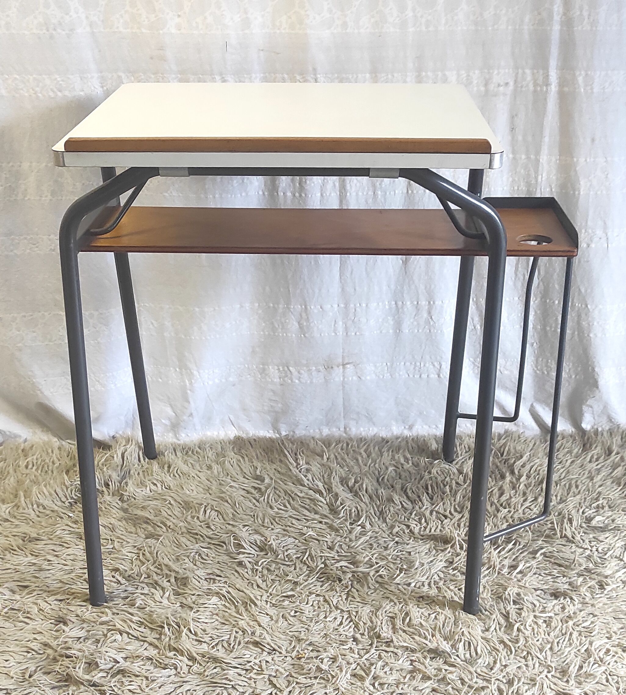 Desk, drawing table in wood and metal – 60s/70s