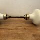 2 Large round porcelain door handles with pink flower decoration diameter