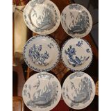 Set of 6 plates 4 Longchamp and 2 Gien