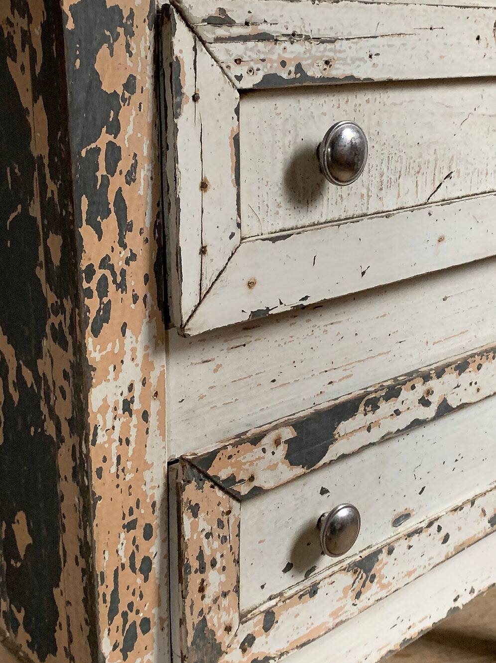 Vintage patinated Parisian chest of drawers