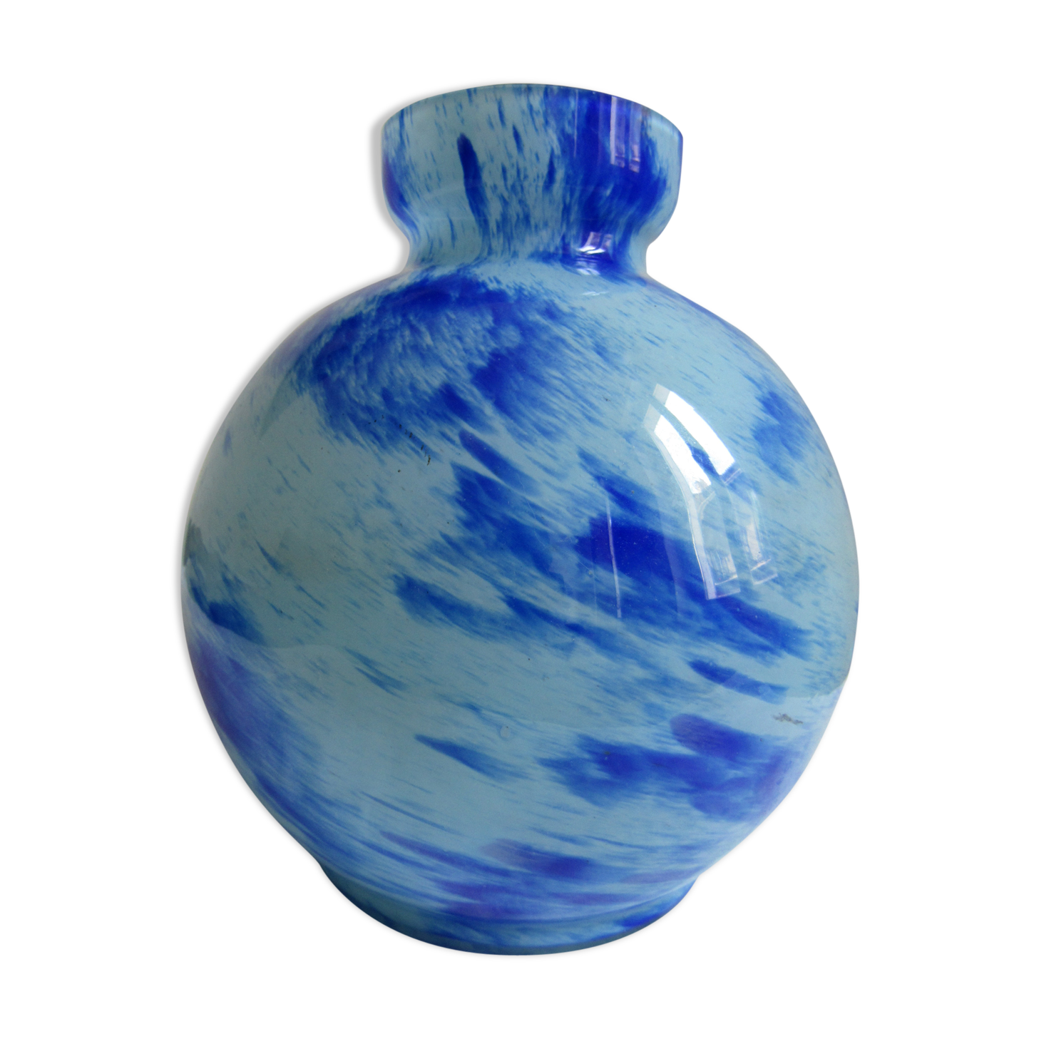 Vase boule en verre Delatte