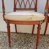 Pair of art nouveau mahogany armchairs