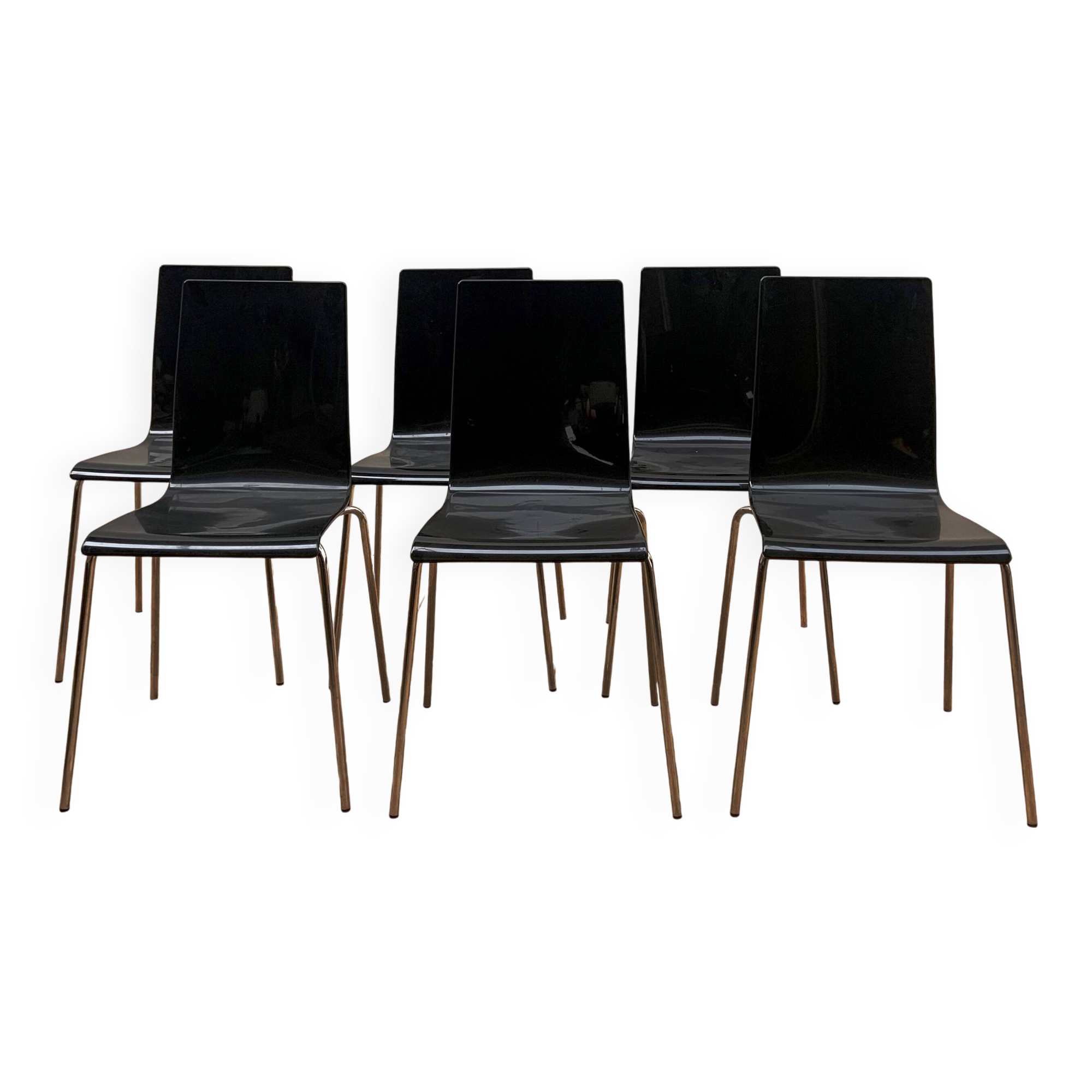 Set of 6 designer chairs Galvano Tecnica
