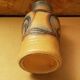 Old beige gray brown ceramic vase w. germany vintage