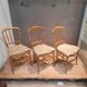 Set of 3 Napoleon III chairs in gilded wood