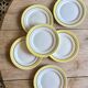 Set of 6 vintage dessert plates, Menton model by Salins