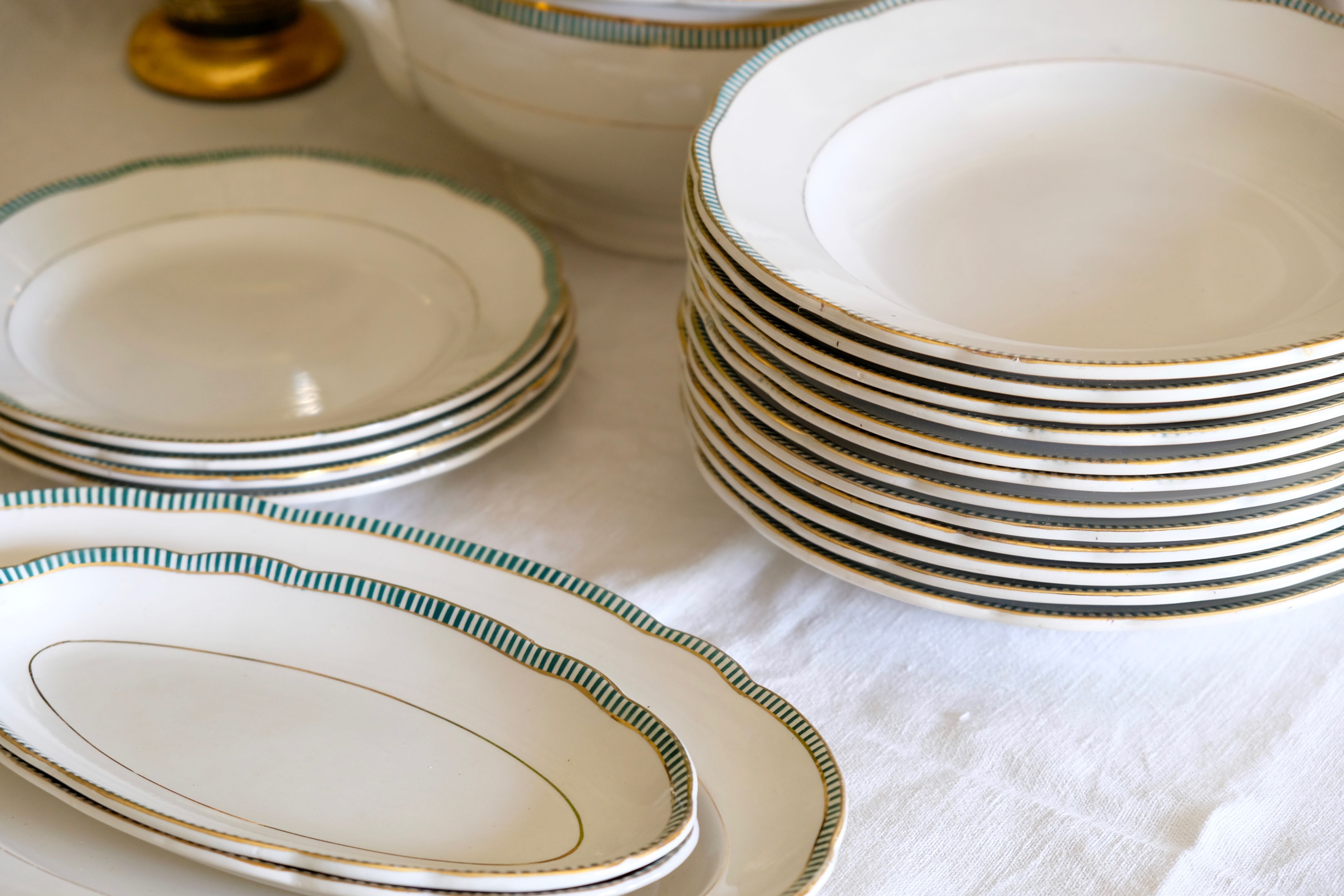 Porcelain ravier collection ''Juan'' Sarreguemine Digoin 1950