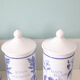 5 pots ceramic pharmacy ceramic earthenware of Longchamp