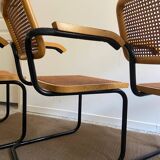 Fauteuils f62 Cesca par Marcel Breuer