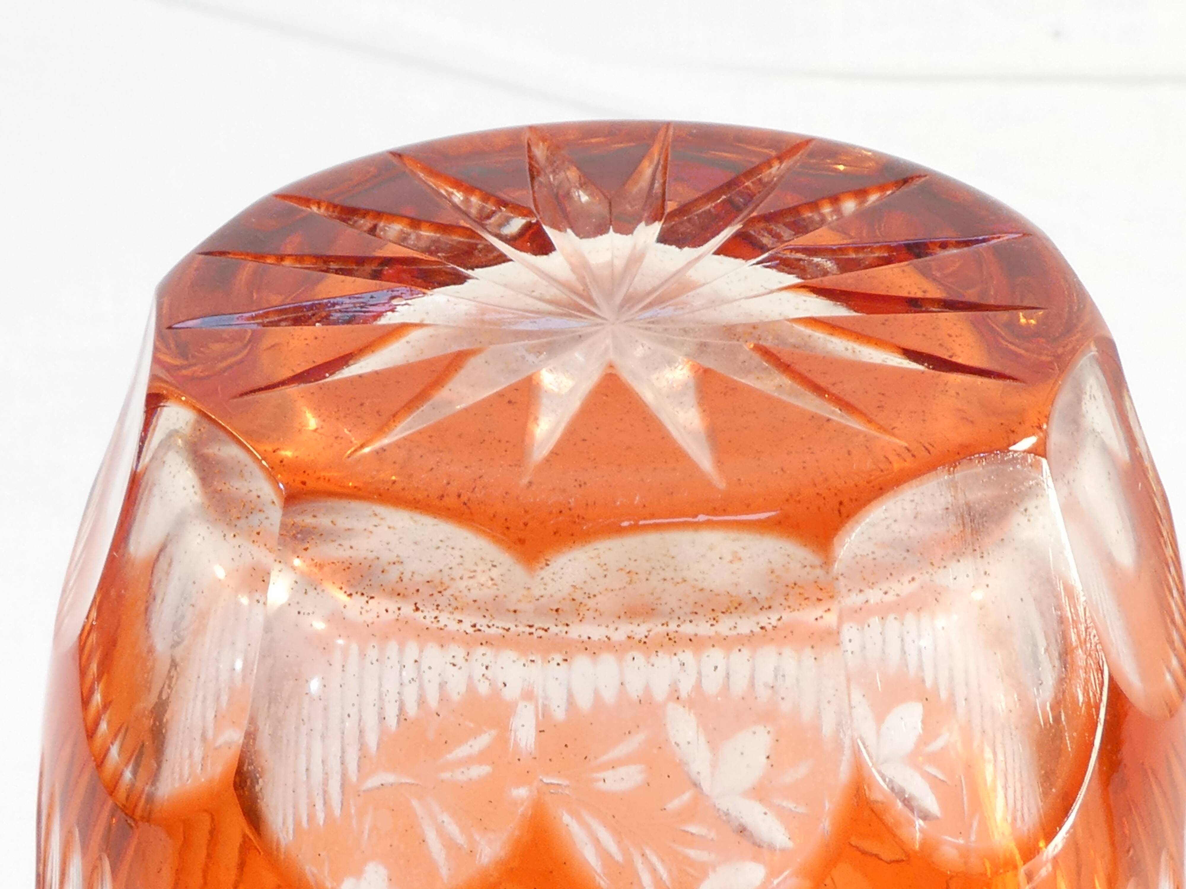 Amber pink Crystal Wine Decanter