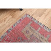 1970s Turkish Oushak Handmade Wool Cotton Red Area Rug 90x343