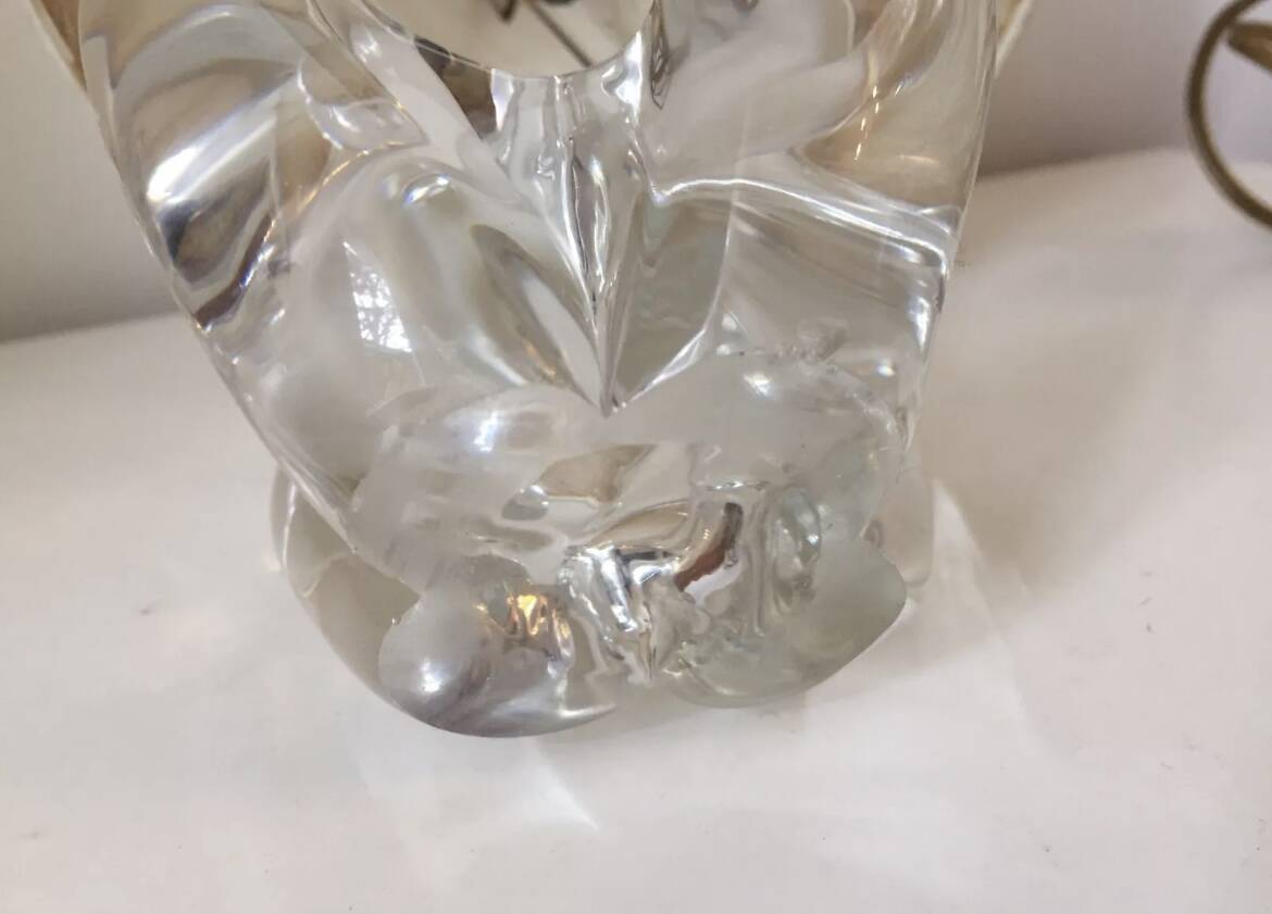 Schneider Crystal Lamp Base 1960 Vintage