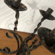 Vintage forged 3 candle holder