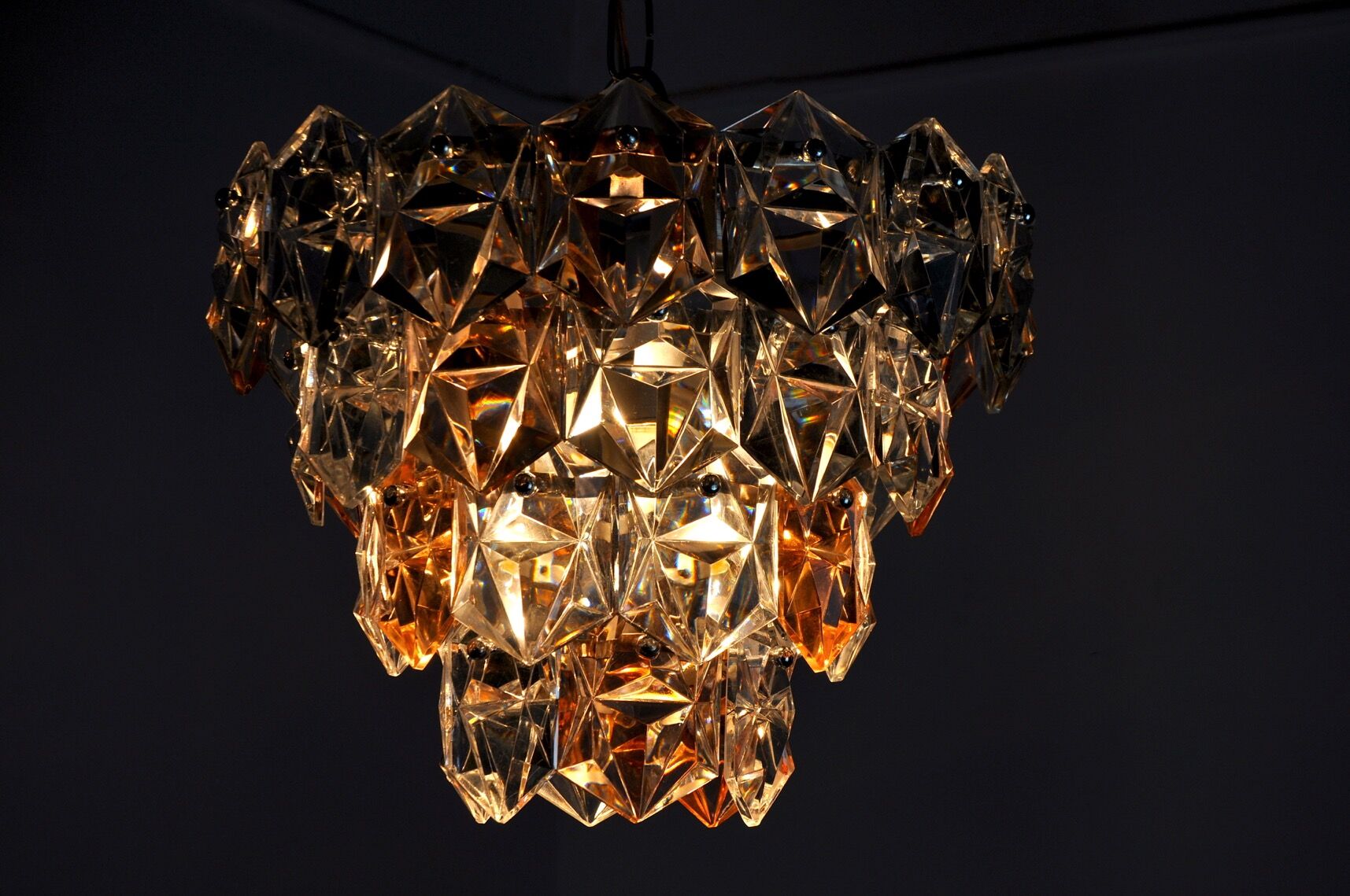 Two-coloured Kinkeldey Lustre, 4 levels, 1970, Germany