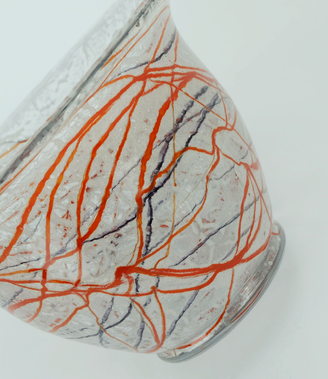 loetz klostermühle art deco glass VASE or bowl 1930s orange red purple white