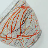 loetz klostermühle art deco glass VASE or bowl 1930s orange red purple white