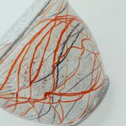 loetz klostermühle art deco glass VASE or bowl 1930s orange red purple white