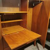 Large Scandinavian secretary cabinet in teak