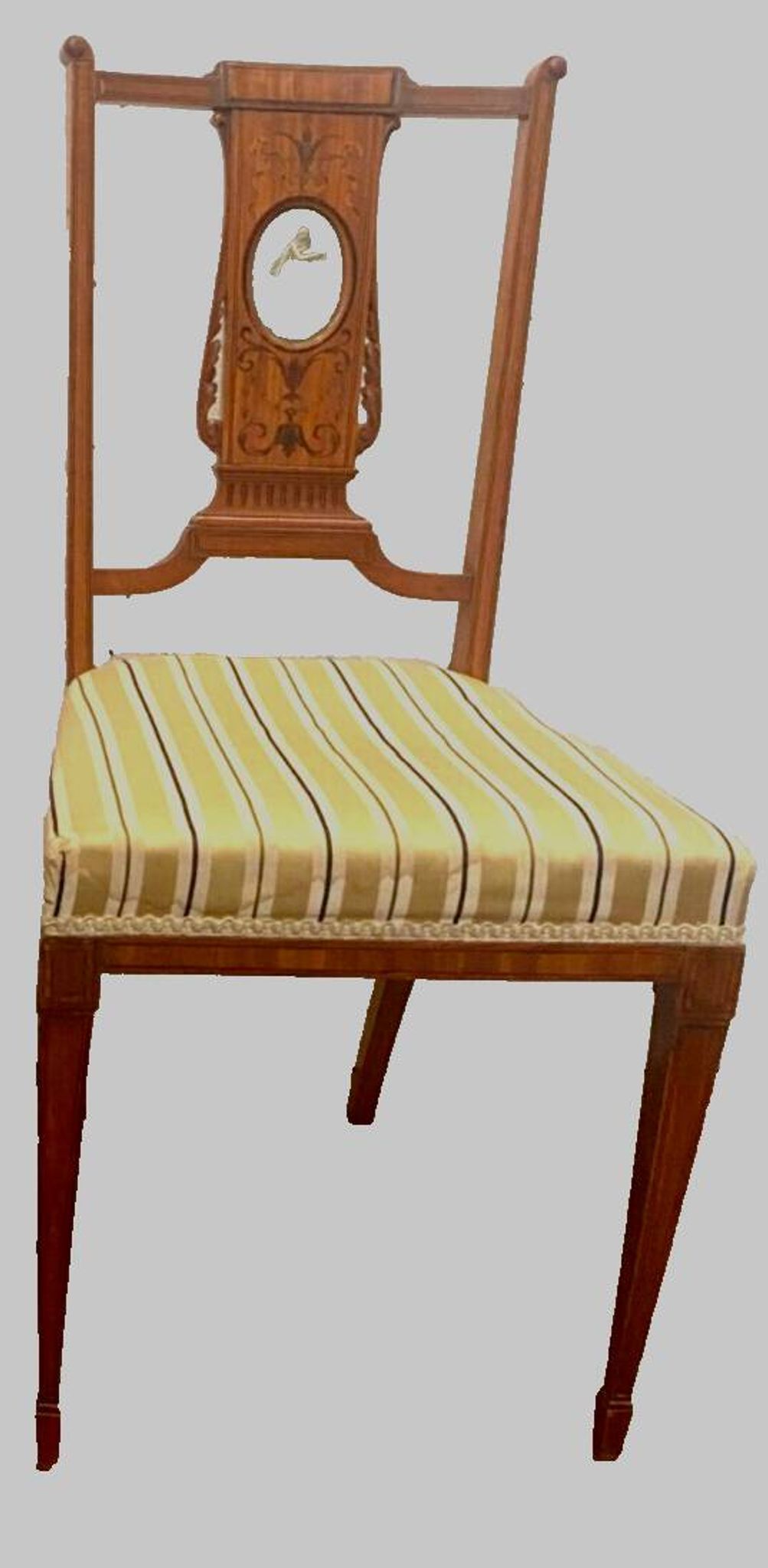 Louis XVI style bedroom chair in 19th century veneer wood