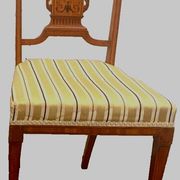 Louis XVI style bedroom chair in 19th century veneer wood