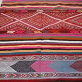 Multi-coloured kilim carpet - 250x130cm