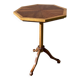 Vintage 1950s wooden tripod side table with octagonal top