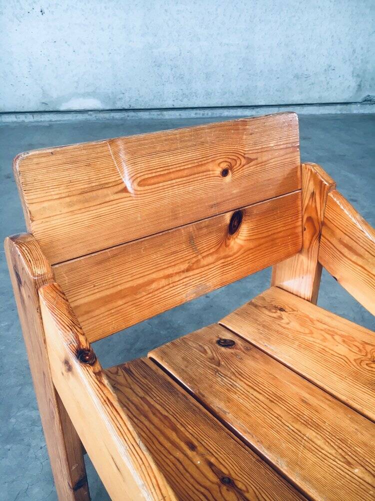 Set of Scandinavian Pine Side Chairs, Sweden, 1960s